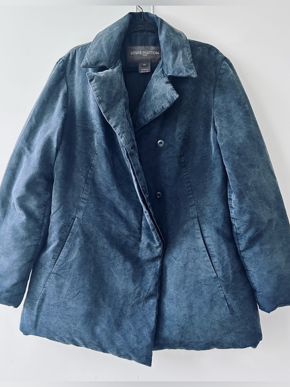Louis Vuitton Women's Black Silk Down Coat, M